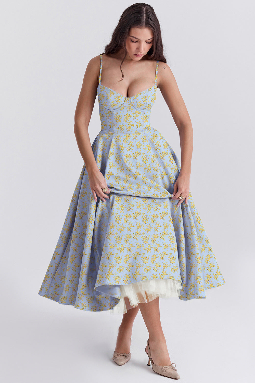 Beautiful Ruffled Off Shoulder Maxi Dress