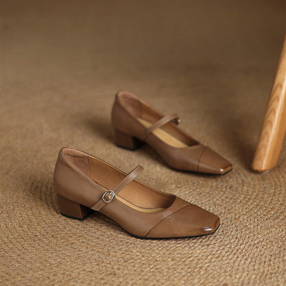 Clarette Genuine Leather Heels
