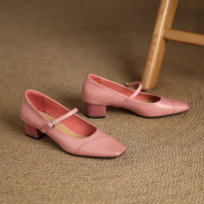 Clarette Genuine Leather Heels