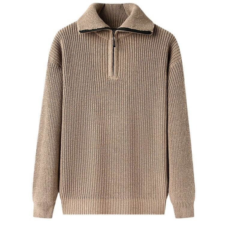 Cevori Knit Style Structured Half Zip Jumper