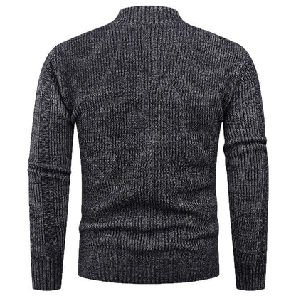 Cevori High Collar Textured Cardigan