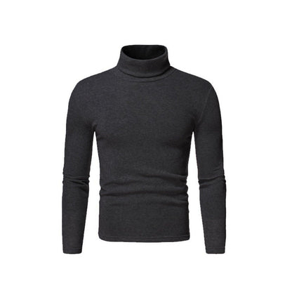 Men’s Form Fitting Soft Knit Turtleneck Top
