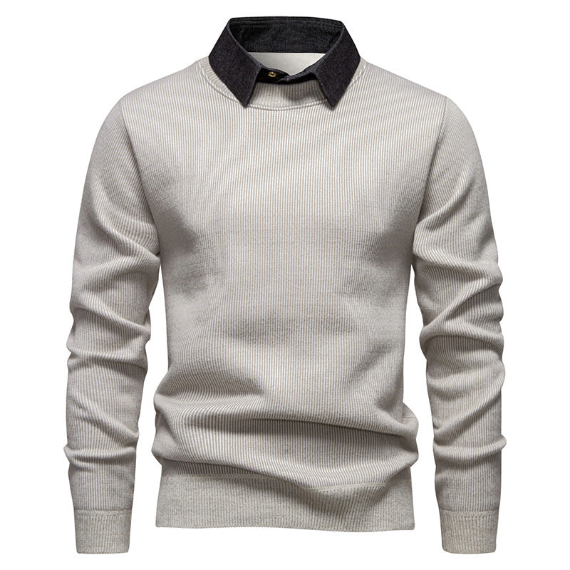Men’s Knit Collar Pullover