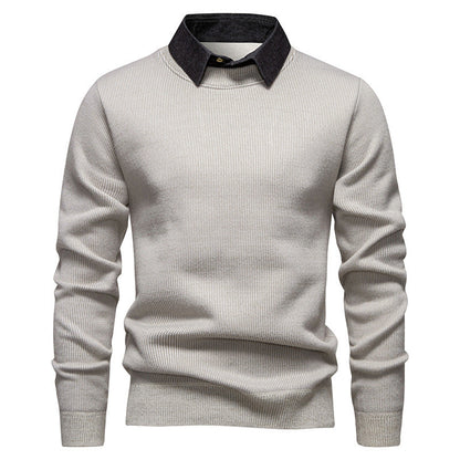 Men’s Knit Collar Pullover