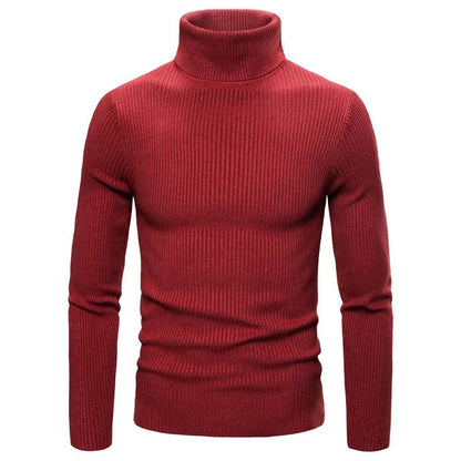 Cevori Turtleneck Style Rib Knit Jumper