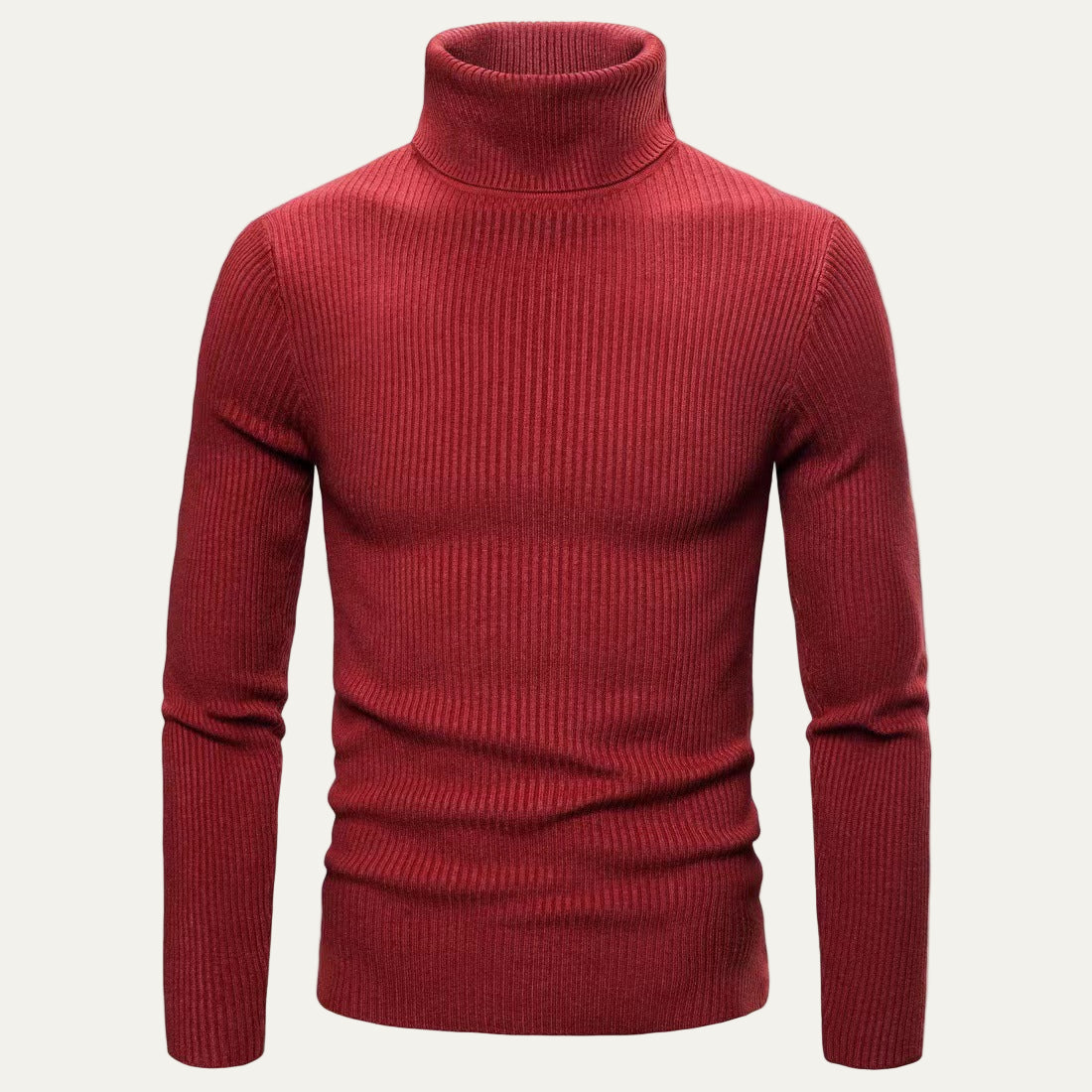 Men’s Slim Rib Knit Turtleneck Sweater