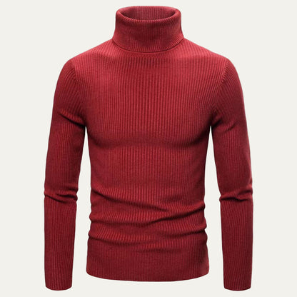 Men’s Slim Rib Knit Turtleneck Sweater