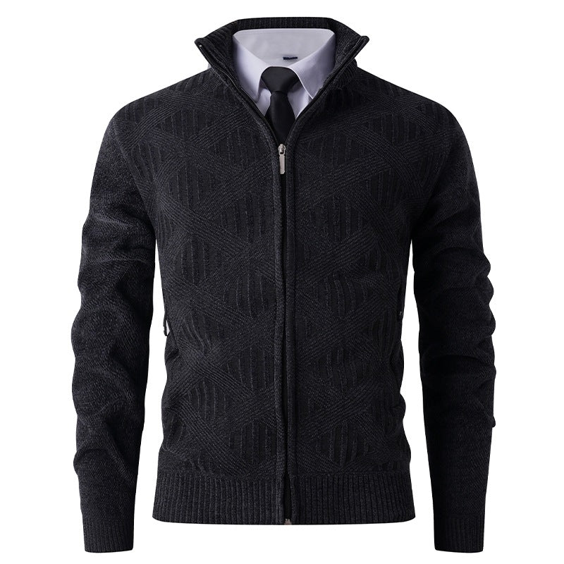 Cevori Modern Design Structured Fit Zip Cardigan