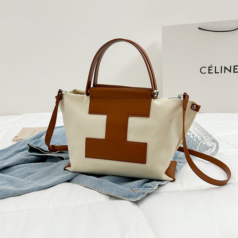 Spacious Canvas Tote Bag for Work and Daily Use - BritishElegance
