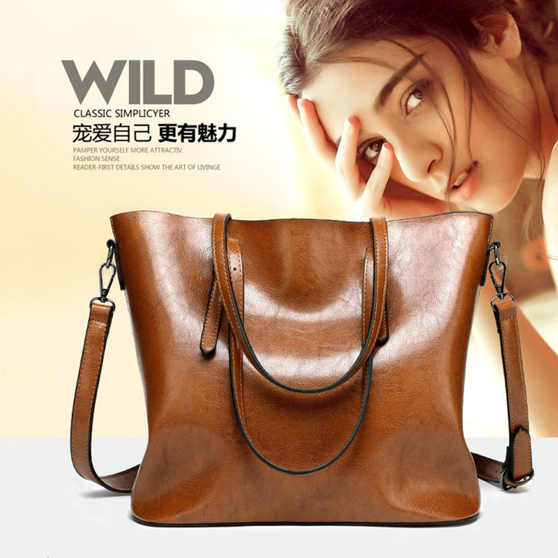 Classic Faux Leather Tote Bag - Spacious and Stylish - BritishElegance