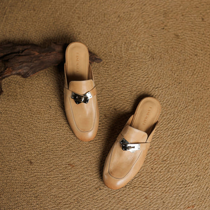 Carla Genuine Leather Mules