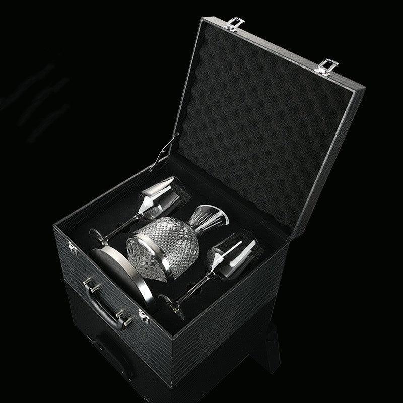Luxury 360 Crystal Glass Rotating Wine Decanter