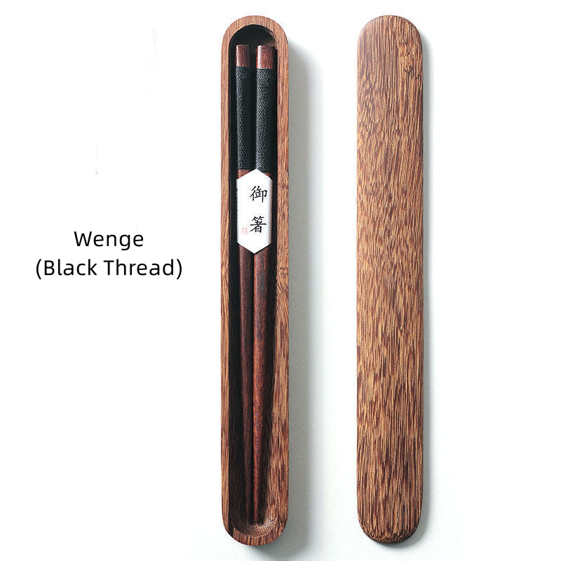 Classic Dark Wood Chopstick Set in Gift Box
