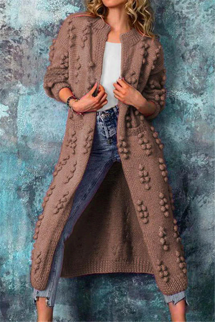 Cozy Oversized Open Front Women's Cardigan Sweater