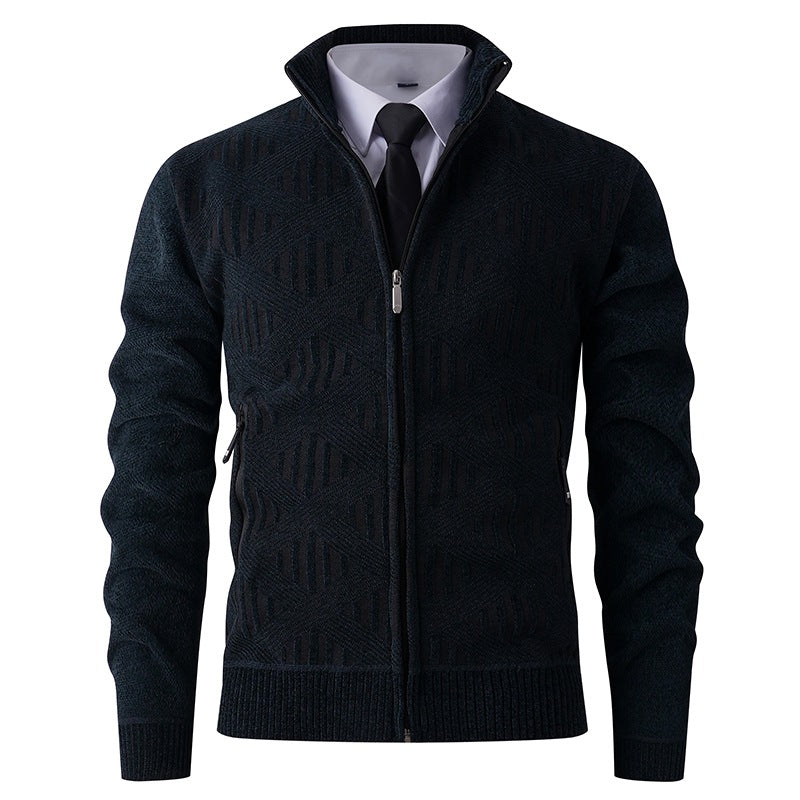 Cevori Modern Design Structured Fit Zip Cardigan