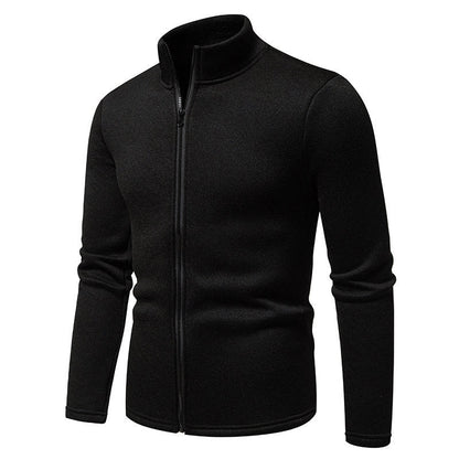 Men’s Fleece Texture Full Zip Casual Jacket