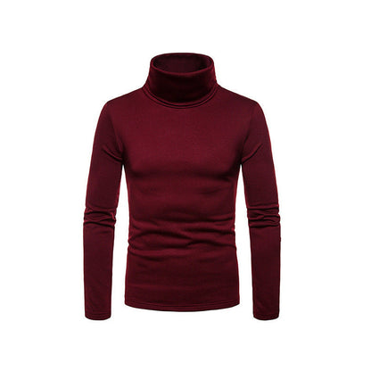 Men’s Form Fitting Soft Knit Turtleneck Top