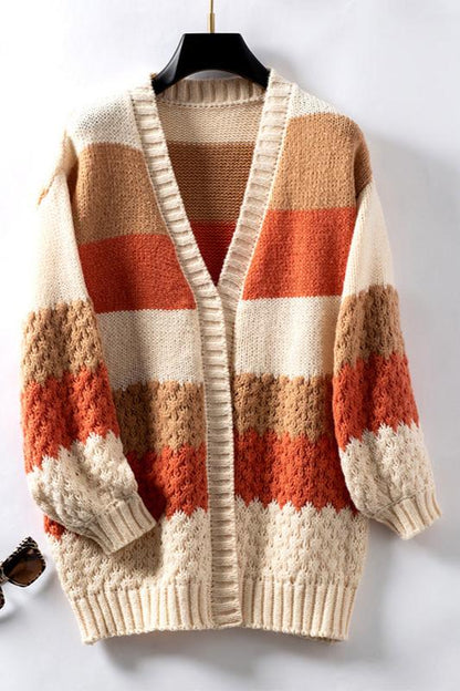 Warm Oversized Women's Knit Cardigan Sweater