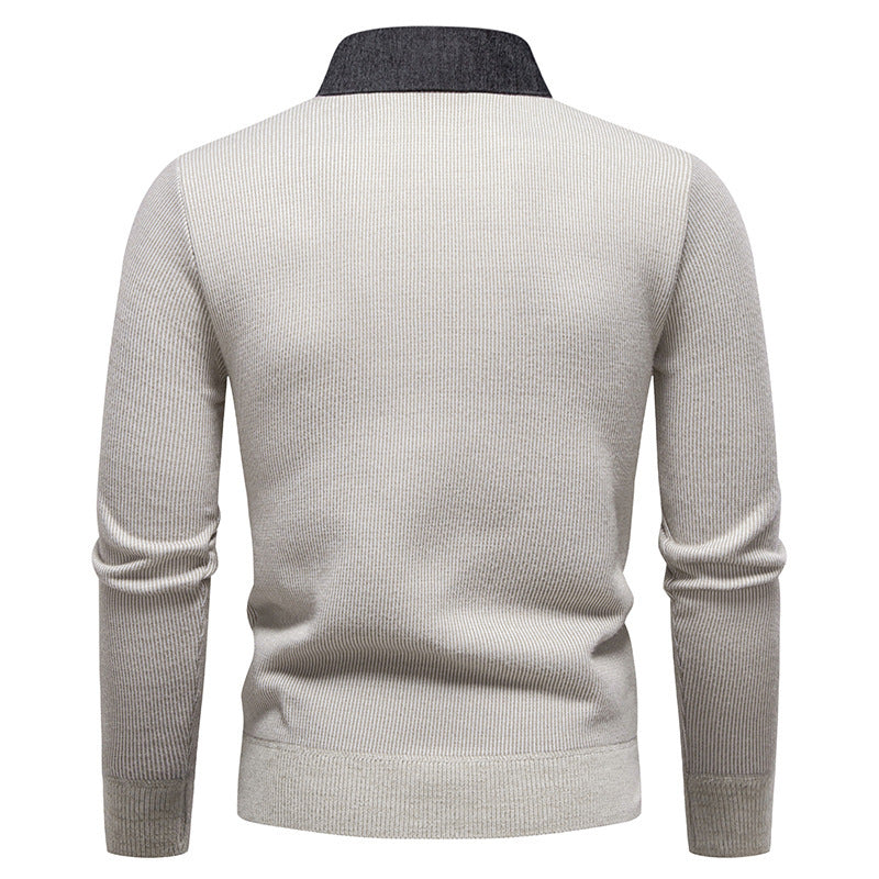 Men’s Knit Collar Pullover