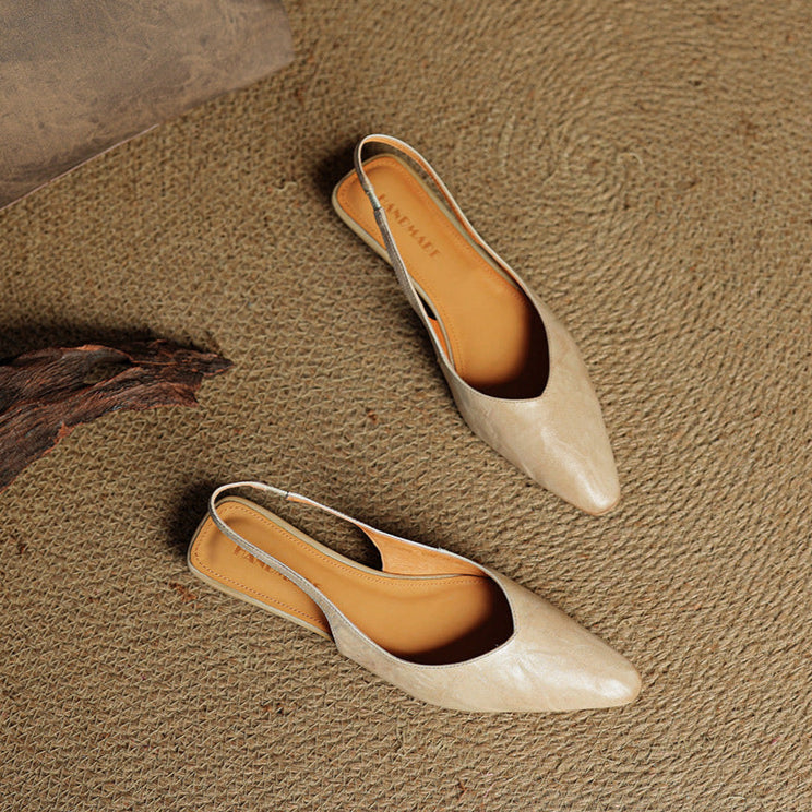 Amelie Genuine Leather Slingbacks