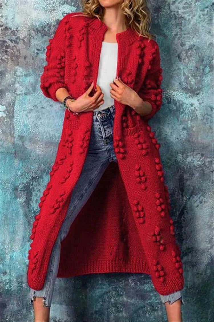 Cozy Oversized Open Front Women's Cardigan Sweater