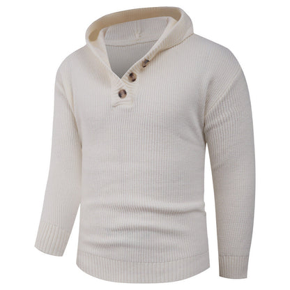 Cevori High Collar Knitted Jumper with Buttons