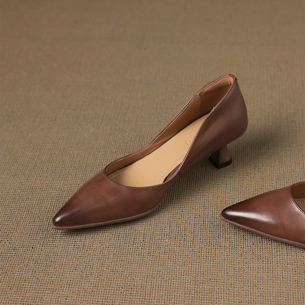 Elyia Genuine Leather Heels