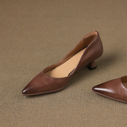 Elyia Genuine Leather Heels