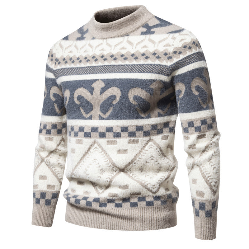 Cevori High Collar Style Modern Cable Knitted Jumper