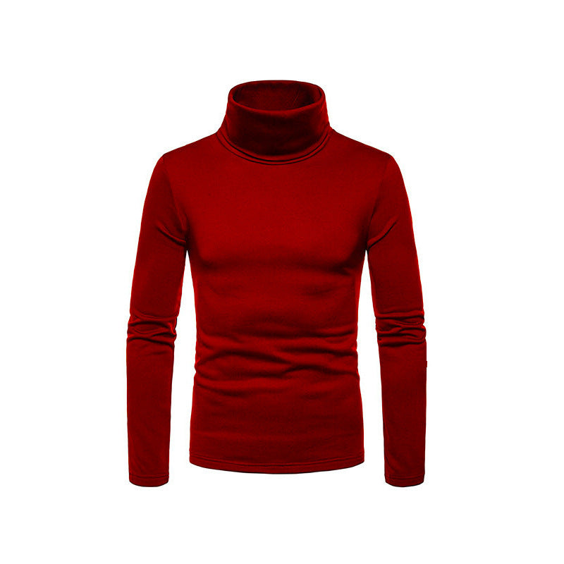 Men’s Form Fitting Soft Knit Turtleneck Top