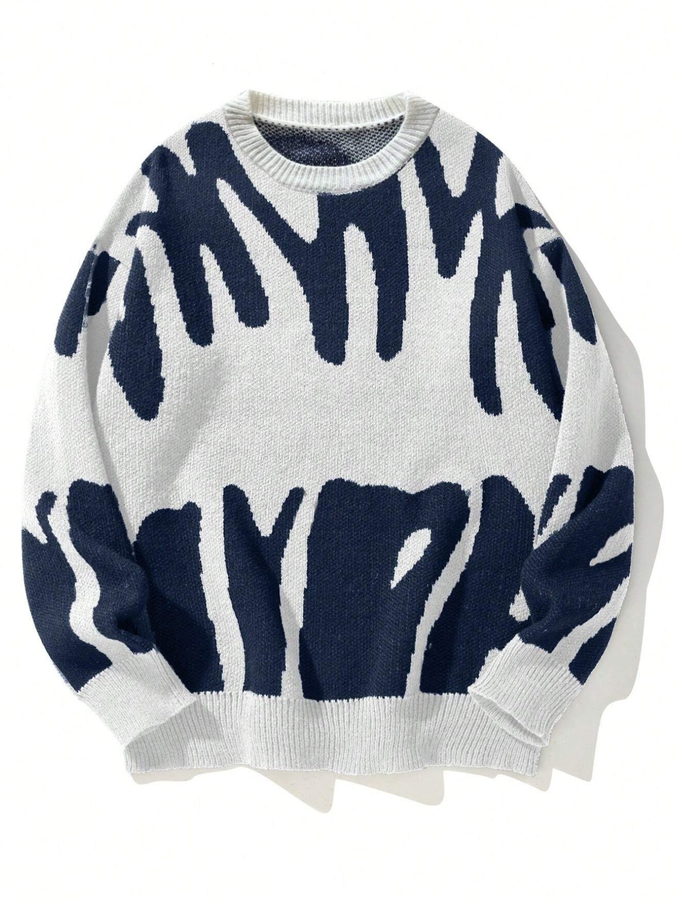 Relaxed Fit Graphic Crew Neck Sweater