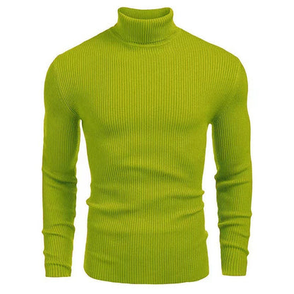 Cevori Turtleneck Style Rib Knit Jumper