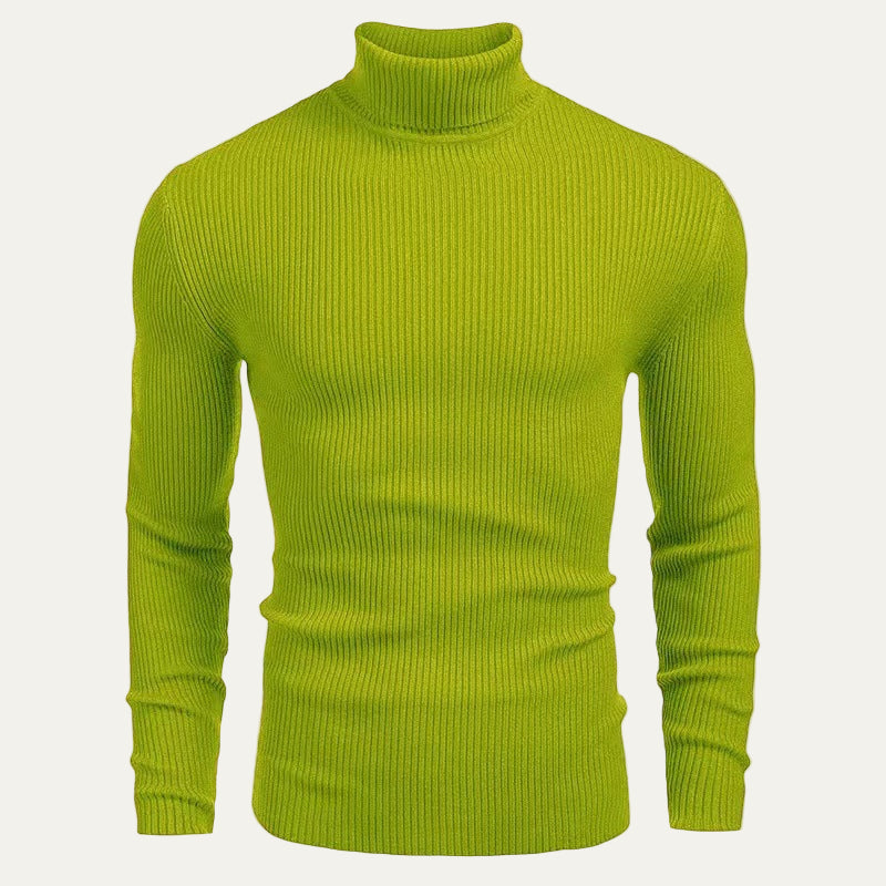 Men’s Slim Rib Knit Turtleneck Sweater