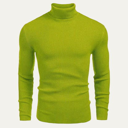 Men’s Slim Rib Knit Turtleneck Sweater