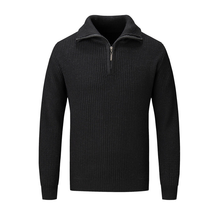 Cevori Knit Style Structured Half Zip Jumper