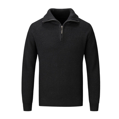 Cevori Knit Style Structured Half Zip Jumper