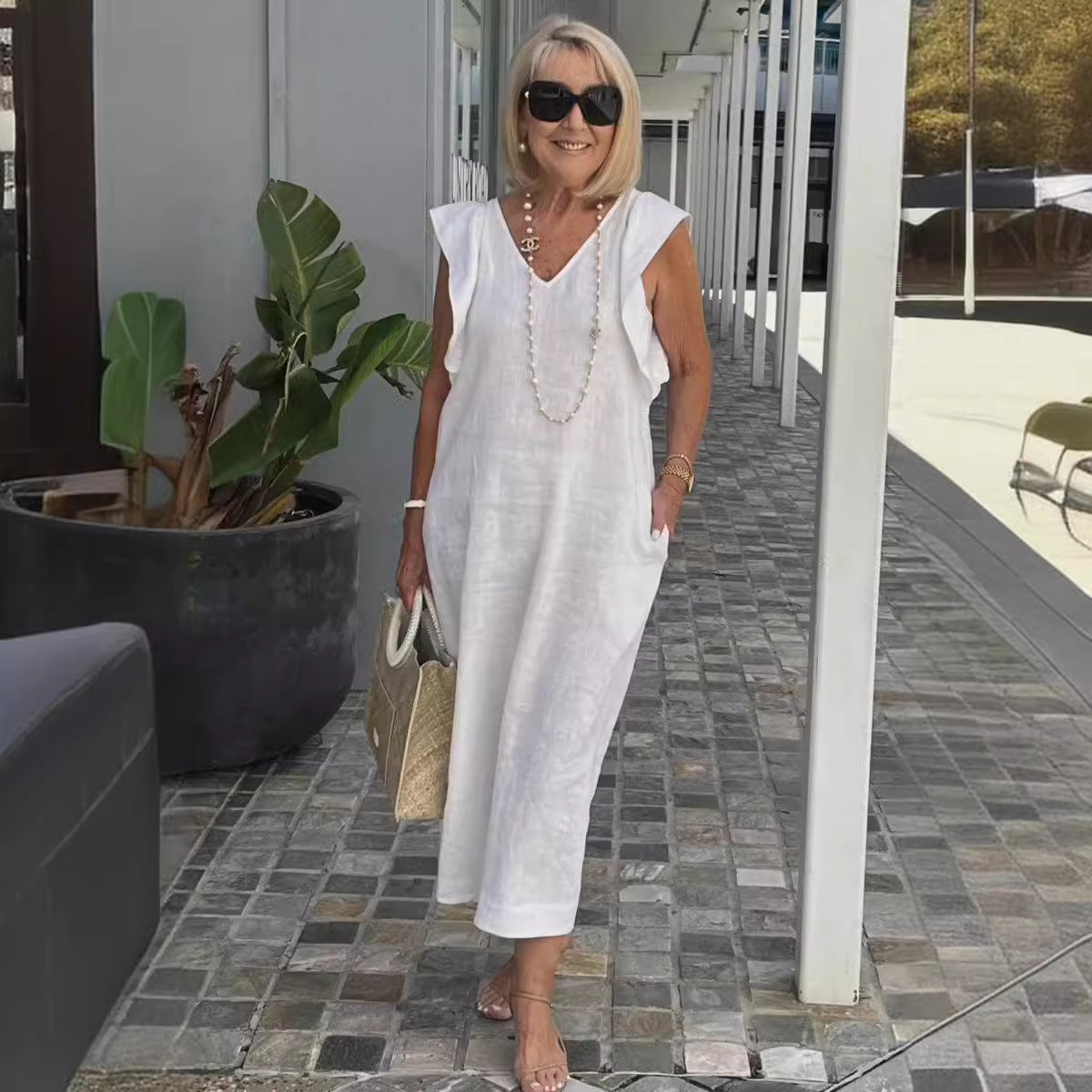 Chic Strapless Summer Dress - BritishElegance