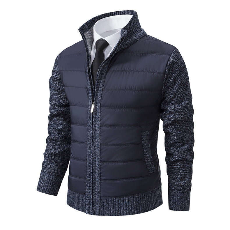 Men’s Quilted Knit Hybrid Zip Jacket
