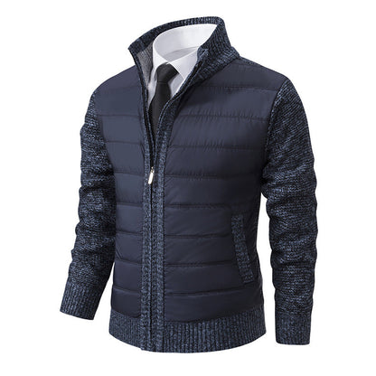 Men’s Quilted Knit Hybrid Zip Jacket