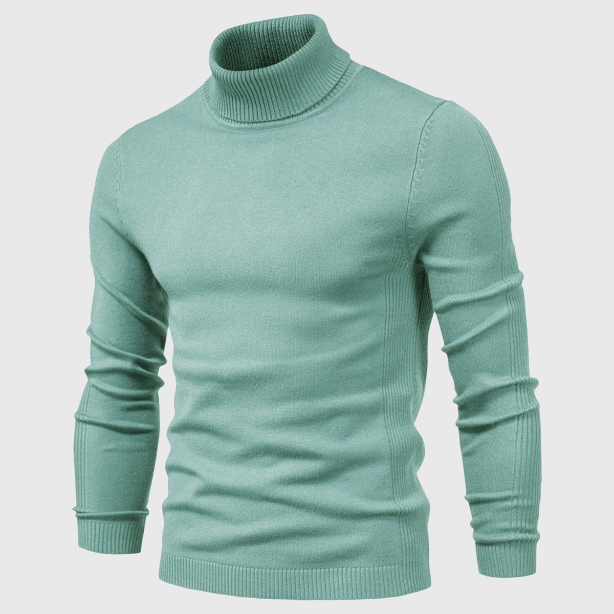 Men's Turtleneck Jumper – Soft Washable Knit for Autumn Layering