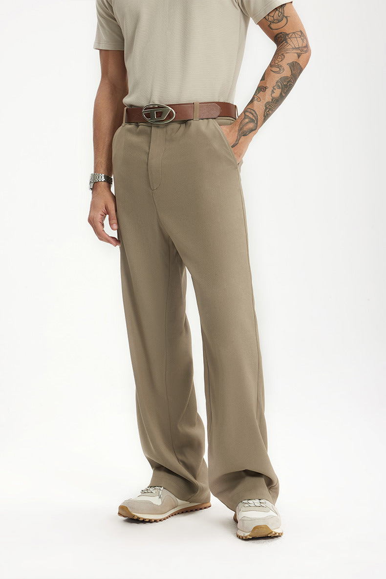 Comfortable Fit Men's Loose Leg Dress Pants
