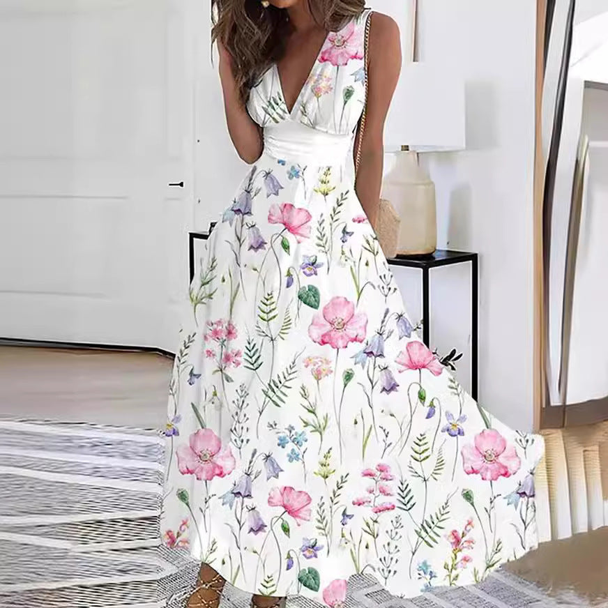 Beautiful Floral Long Evening Dress