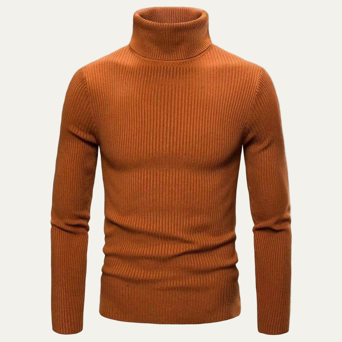 Men’s Slim Rib Knit Turtleneck Sweater