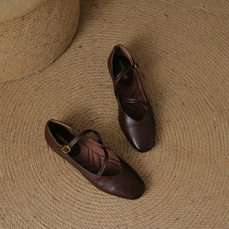 Norie Genuine Leather Flats