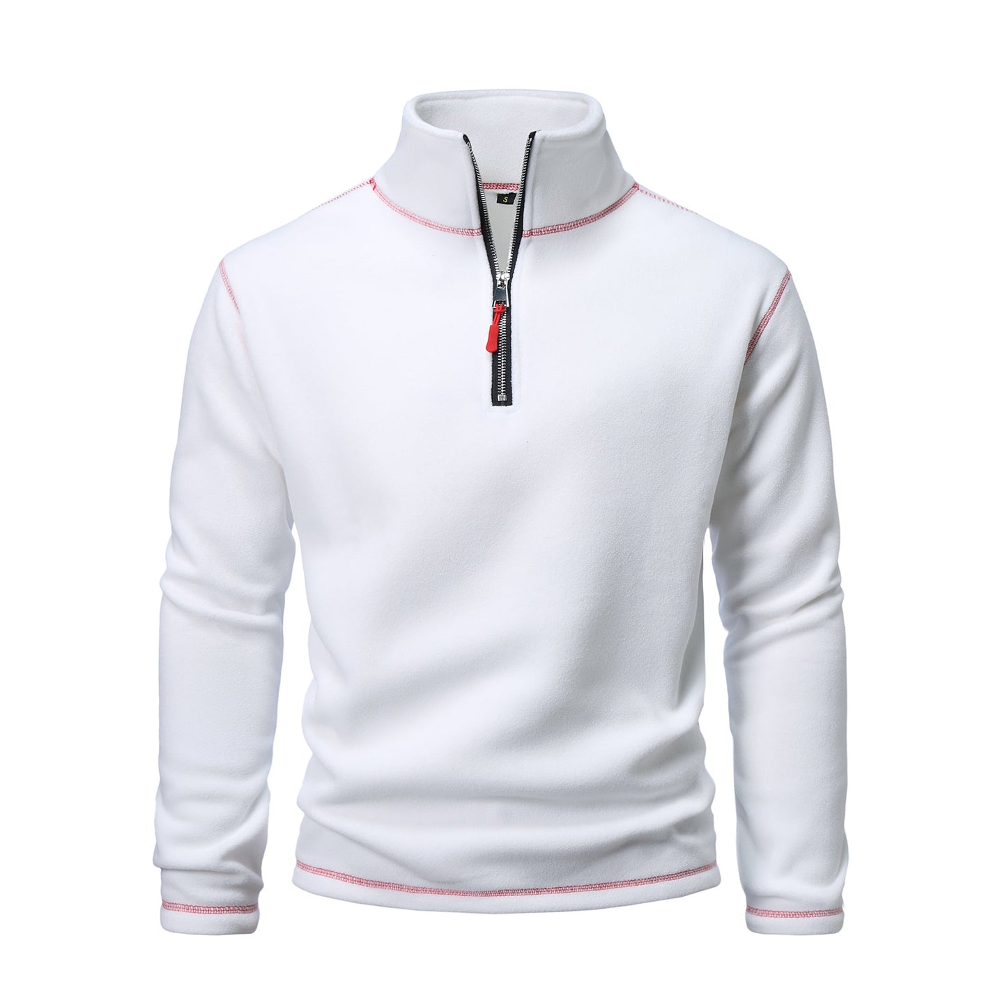 Men’s Contrast Stitch Stand Collar Sweatshirt