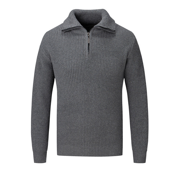 Cevori Knit Style Structured Half Zip Jumper
