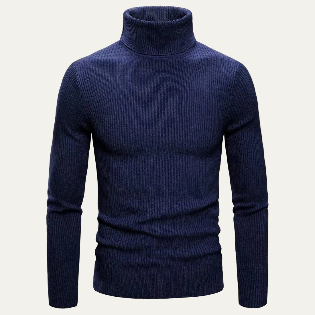 Men’s Slim Rib Knit Turtleneck Sweater