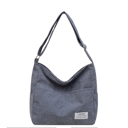 Rugged Corduroy Tote Bag for Women - Extra Large