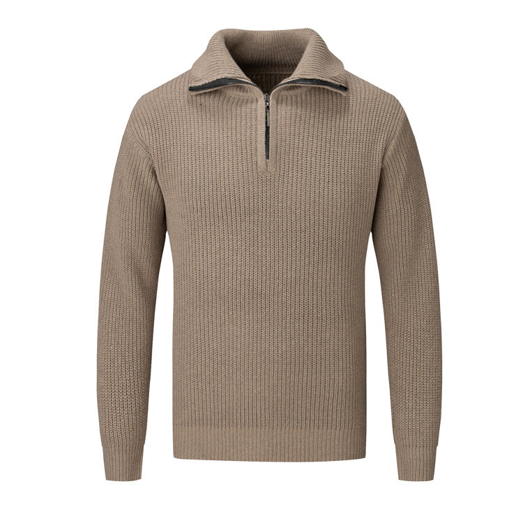 Cevori Knit Style Structured Half Zip Jumper