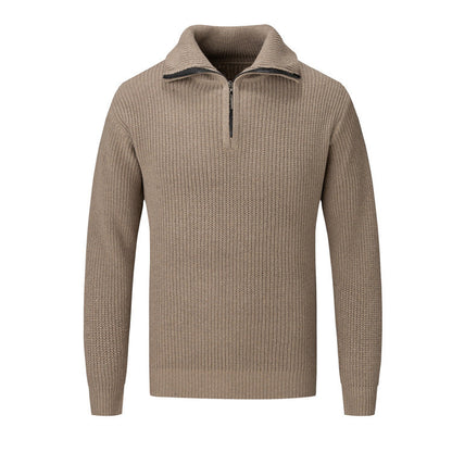Cevori Knit Style Structured Half Zip Jumper
